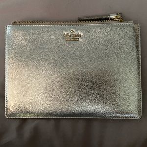 Kate Spade metallic wristlet/pouch